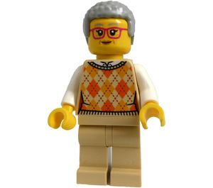 LEGO Vrouwelijk met Argyle Trui Minifiguur