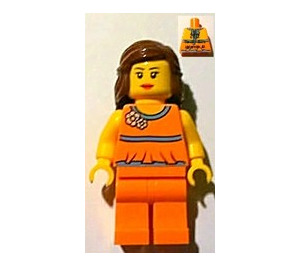 LEGO Female met Oranje Top (Alpharetta) minifiguur