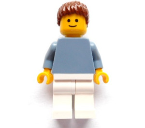 LEGO Female with Plain Sand Blue Torso Minifigure