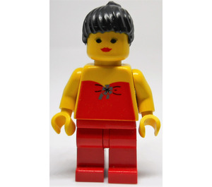 LEGO Female met Rood Top minifiguur