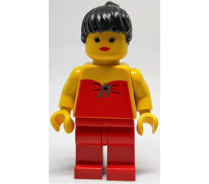 LEGO Female with Red Top Minifigure