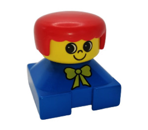 LEGO Female avec Jaune Bow et rouge Cheveux Duplo Figure