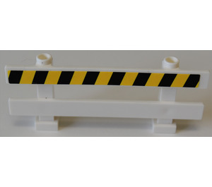 LEGO Fence 1 x 8 x 2 with black and yellow danger lines Sticker (6079)