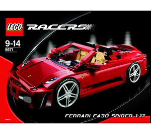 LEGO Ferrari 430 Spider 1:17 Set 8671 Instructions