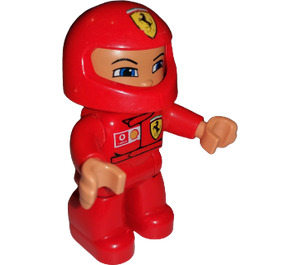 LEGO Ferrari Racing Driver with flesh hands Duplo Figure