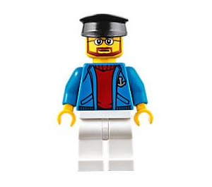 LEGO Ferry Captain with Black Hat Minifigure