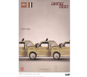LEGO Fiat Art Print 2 - Trois Cars (5006304)