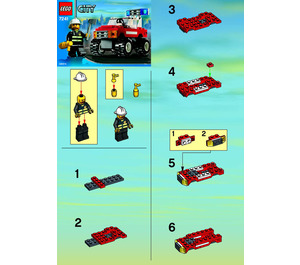 LEGO Fire Car Set 7241 Instructions