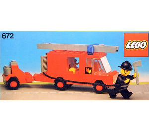 LEGO Feuer Motor und Trailer 672