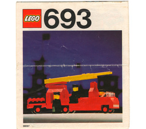 LEGO Fire engine with firemen Set 693 Instructions