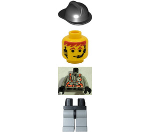 LEGO Fire Fighter with Black Helmet Minifigure