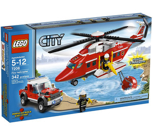 LEGO Feu Helicopter 7206 Packaging