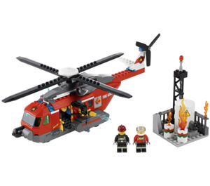 LEGO Fire Helicopter Set with Stripe on Side 60010-3