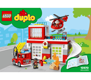 LEGO Fire Station & Helicopter Set 10970 Instructions