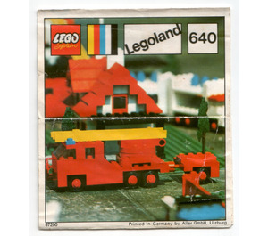 LEGO Fire Truck Set 640-1 Instructions