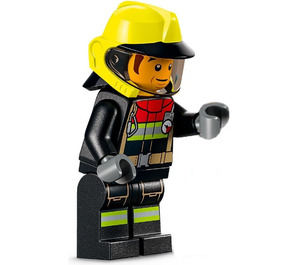 LEGO Firefighter Bob in Suit with Vibrant Yellow Helmet Minifigure