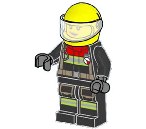 LEGO Feuerwehrmann - Weiblich Minifigur