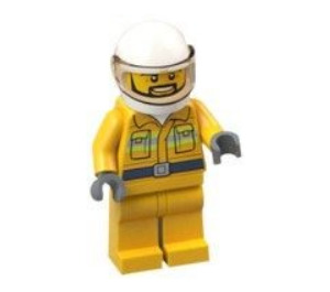 LEGO Bombero Helicóptero Piloto Minifigura