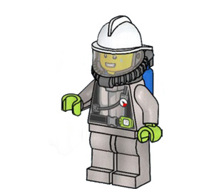 LEGO Firefighter, Male (60374) Minifigure