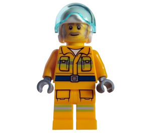 LEGO Pompiere Pilota con Baffi Minifigure