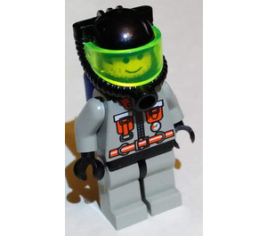 LEGO Brandweerman met Zwart Breathing Helm en Blauw Lucht Tanks Minifiguur