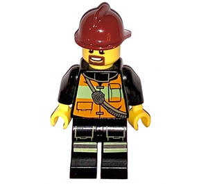 LEGO Firefighter mit Dark rot Helm Minifigur