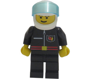 LEGO Firefighter with Flame Badge and White Helmet Minifigure