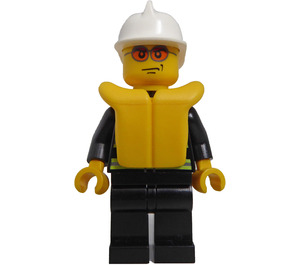 LEGO Firefighter with Lifejacket and Sunglasses Minifigure