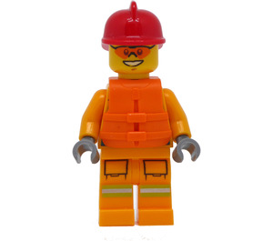 LEGO Pompiere con Giubbotto di salvataggio Minifigure