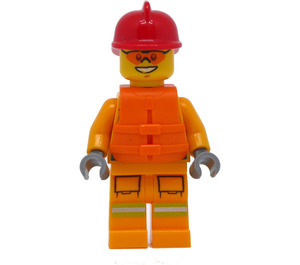 LEGO Firefighter met Lifejacket minifiguur