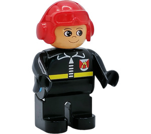 LEGO Firefighter with Red Helmet Duplo Figure