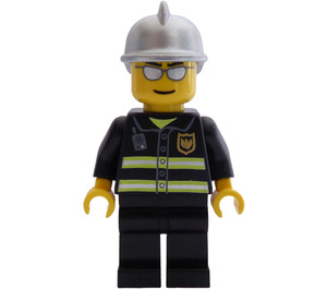 LEGO Brandman med Silver Hjälm Minifigur