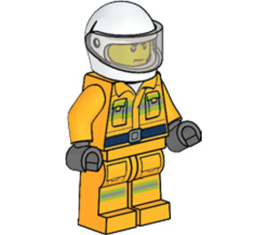 LEGO Firefighter with White Crash Helmet Minifigure