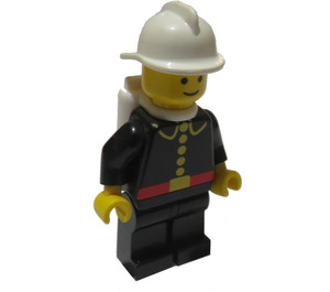 LEGO Firefighter with white fire helmet and white airtanks Minifigure