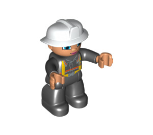 LEGO Feuerwehrmann mit Weiß Helm Duplo-Figur