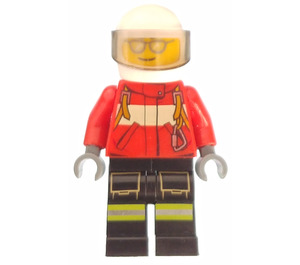 LEGO Brandweerman met Wit Helm Minifiguur