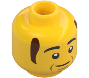 LEGO Brandman Bob Minifigur Huvud (Infälld solid knopp) (3626 / 74156)