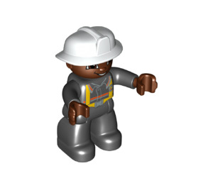 LEGO Fireman Frank Duplo Figure with brown hands