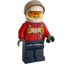 LEGO Fireman Helicopter Pilot with Red Top Minifigure