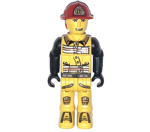 LEGO Feuerwehrmann mit 07 auf Helm Minifigur