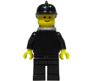 LEGO Brandweerman met Lucht Tanks, Zwart Brandhelm en Zwart Uniform Minifiguur