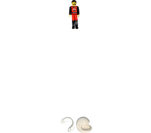 LEGO Fireman with Black Hair and Helmet Technic Figure