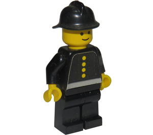 LEGO Brandweerman met Zwart Helm en Torso Sticker Minifiguur