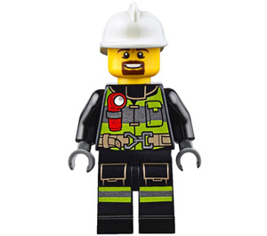 LEGO Brandmand med Sort Uniform Minifigur