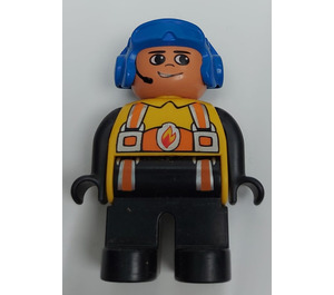 LEGO Fireman met Blauw Helm Duplo Figuur