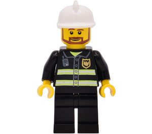 LEGO Brandman med Brun Skägg Minifigur