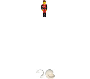 LEGO Fireman with Brown Hair and Helmet Technic Figure