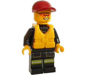 LEGO Fireman With Dark Red Cap Minifigure