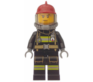 LEGO Strażak z Ciemno czerwony Kask Minifigurka