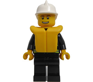 LEGO Strażak z Kamizelka ratunkowa Minifigurka